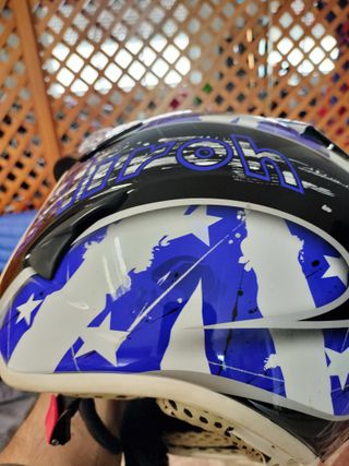 Casco Trial Airoh M - Azul/Blanco