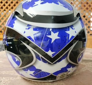 Casco Trial Airoh M - Azul/Blanco