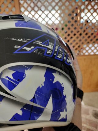 Casco Trial Airoh M - Azul/Blanco