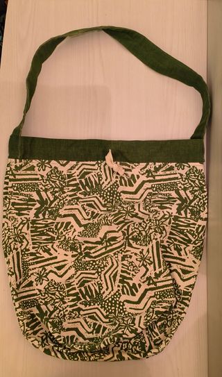 Borsa a spalla verde|beige