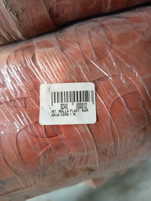 Malla plástica naranja -