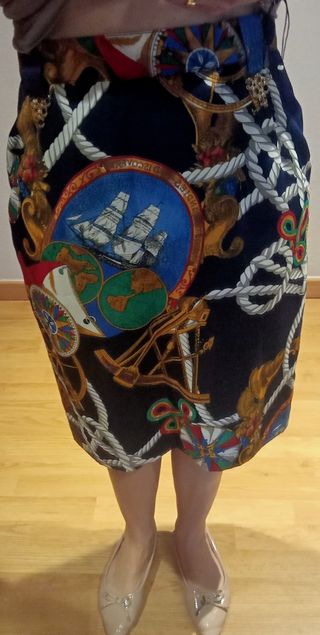 Falda náutica vintage talla M como Nueva con forro
