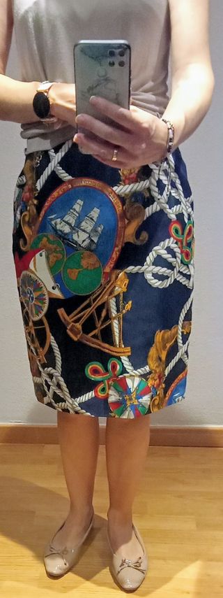 Falda náutica vintage talla M como Nueva con forro