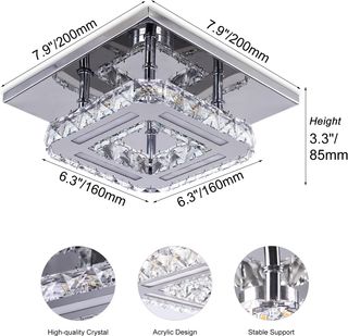 Lámpara de techo led tipo araña cristal 20cm