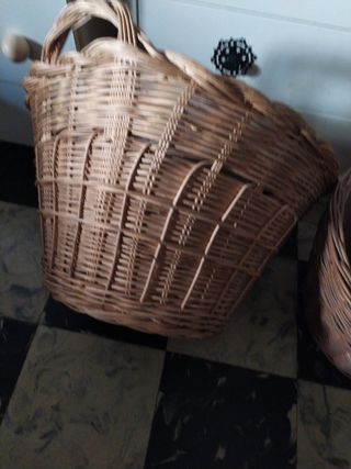 2 Capazos mimbre vintage