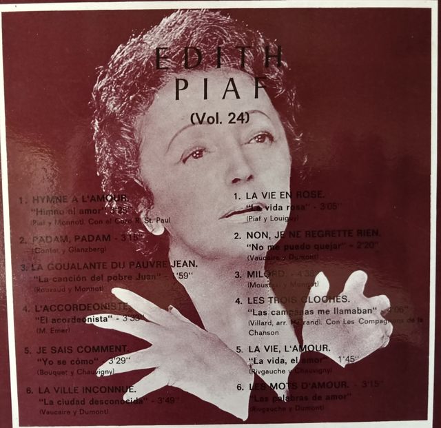 LP Edith Piaf - Grandes Éxitos. 1970