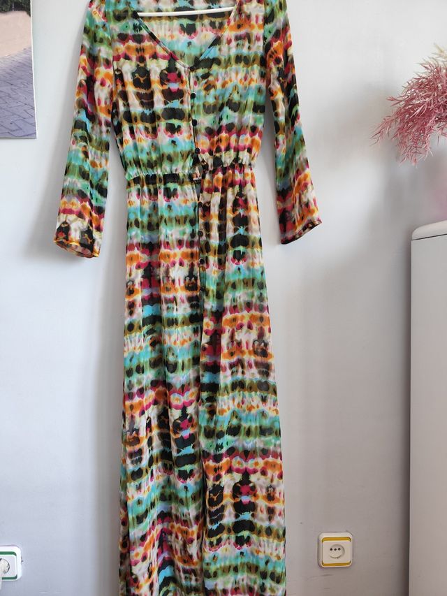 Vestido largo multicolor