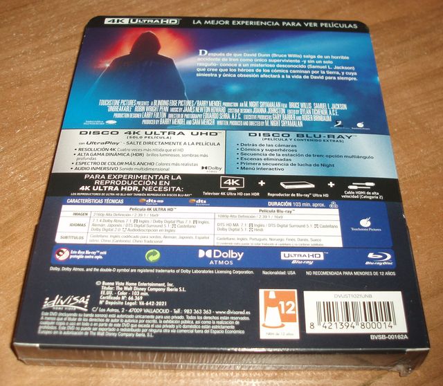 El Protegido 4k UHD+Blu-Ray Nuevo Steelbook