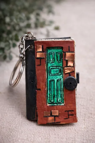 Portachiavi Libri camera d'aria pneumatico upcycle