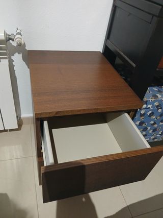 Mesilla noche 2 cajones marrón