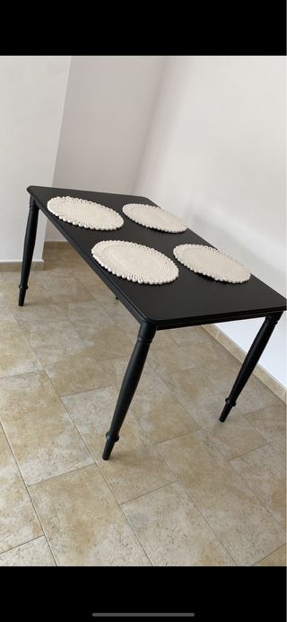 Mesa negra comedor - madera