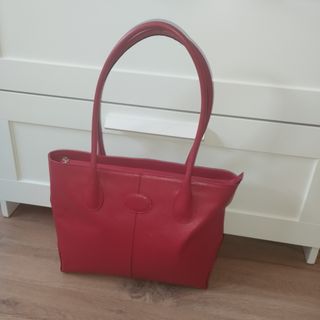 Bolso rojo piel