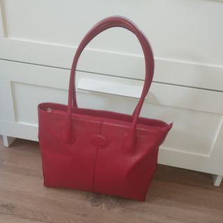 Bolso rojo piel