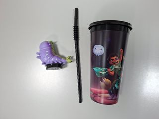 Vaso + Paja + Figura Elio Disney Cine exclusivo