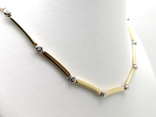 Collar de Oro Bicolor 18 Kt.20.4 gr.  segunda mano