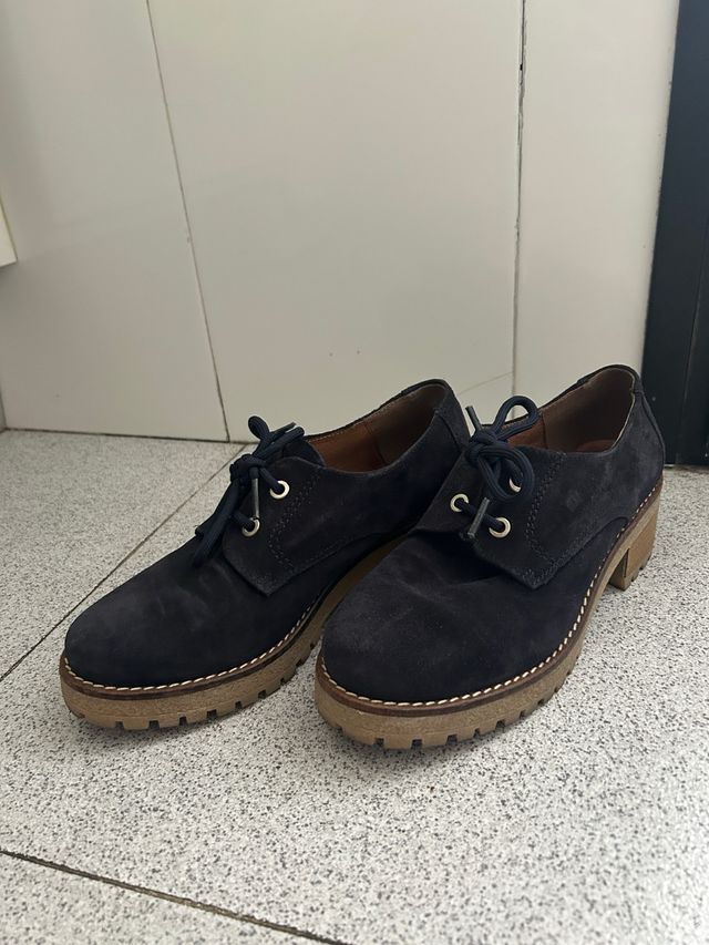 Zapatos ante azul marino talla 37