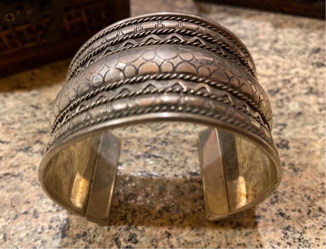 Brazalete latón/cobre - Pulsera ancha 20 cm