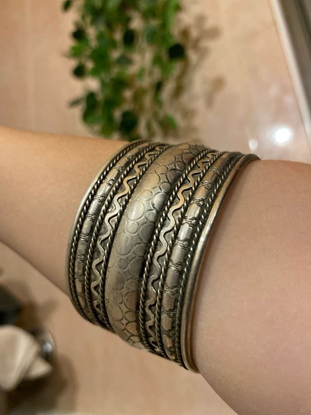 Brazalete latón/cobre - Pulsera ancha 20 cm