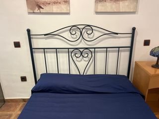 Cabecero forja azul