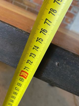 Mesa industrial rustica  madera-hierro