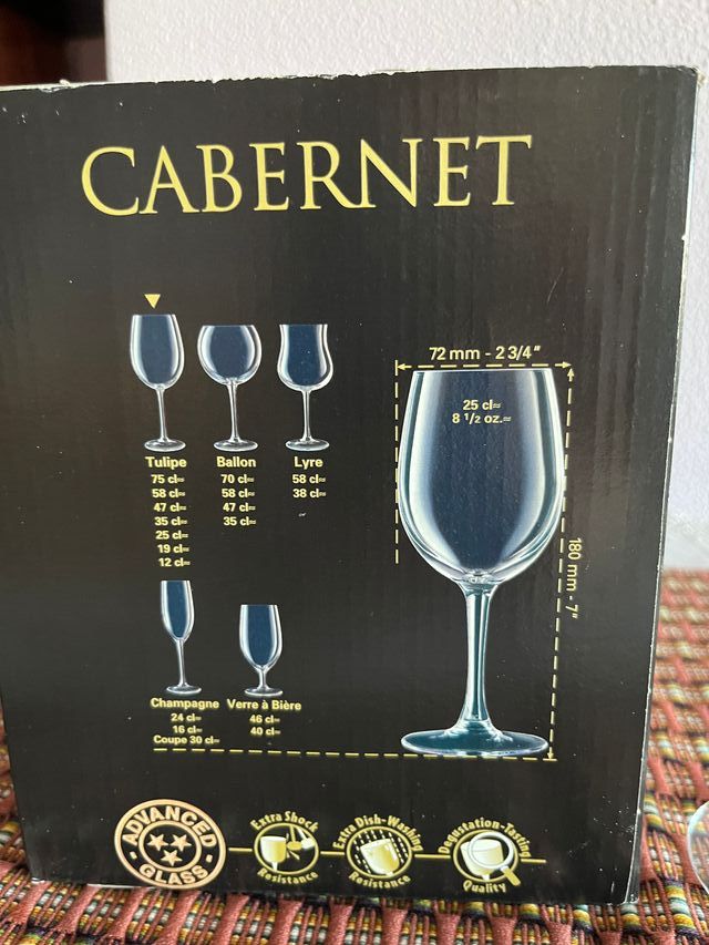 6 Copas Vino Cristal