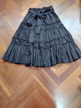 Falda negra larga - boho verano.