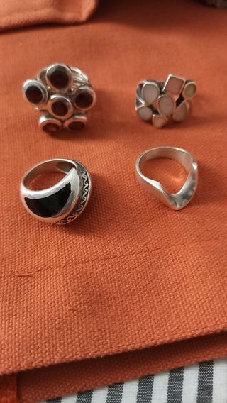 Lote 4 Anillos Plata - Joyas Vintage