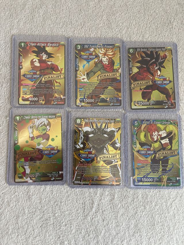 X6 CARTA FINALIST STAMP PROMO DRAGON BALL INGLES 
