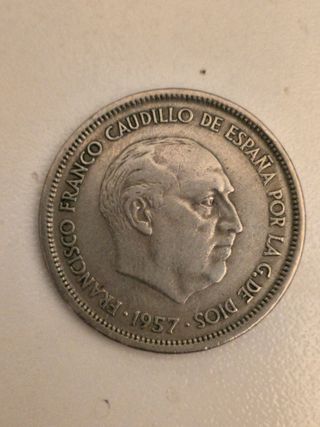 Moneda 25 Ptas Franco 1957