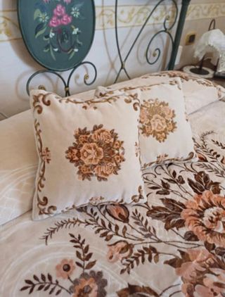 Coperta Matrimoniale Ciniglia Beige-Marrone 