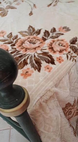 Coperta Matrimoniale Ciniglia Beige-Marrone 
