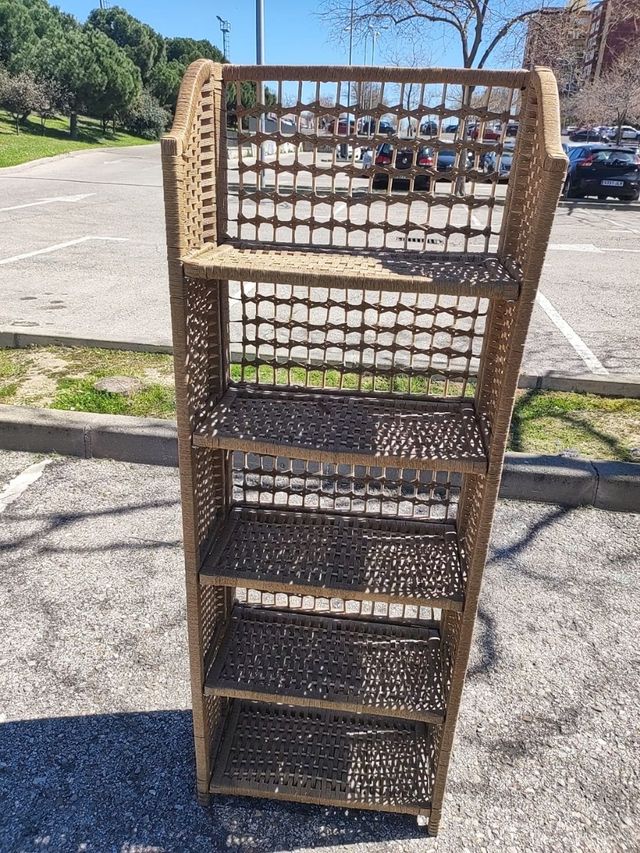 Estantería mimbre 5 baldas