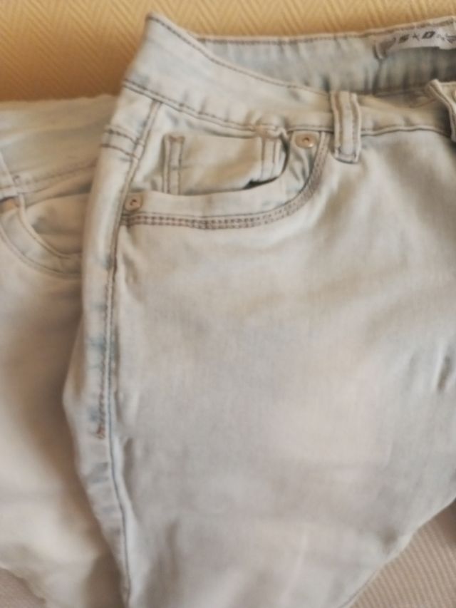 4 pantalones vaqueros mujer - Blanco & Azul