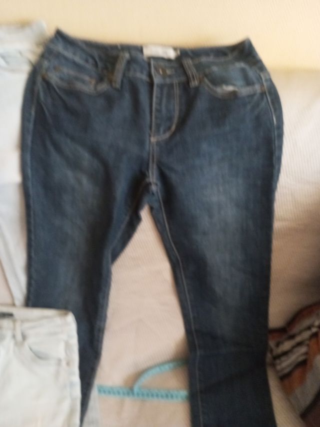 4 pantalones vaqueros mujer - Blanco & Azul