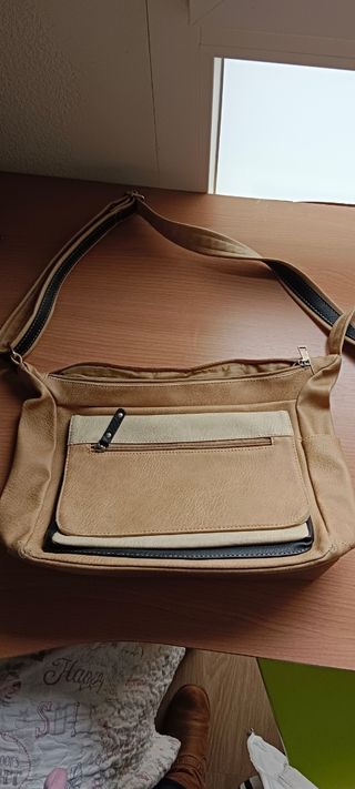 Bolso bandolera beige