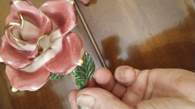 2 Rosas porcelana años 50