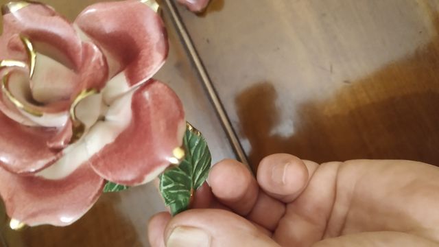 2 Rosas porcelana años 50