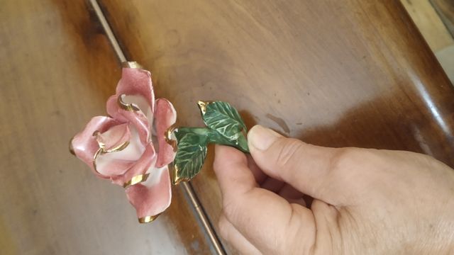 2 Rosas porcelana años 50