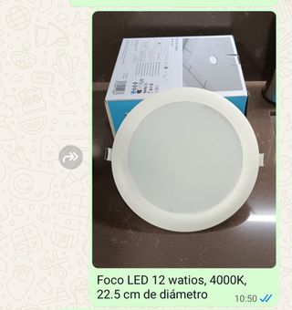 Focos LED empotrables.  