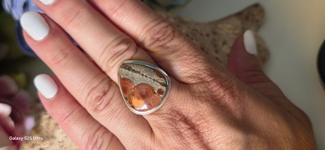 Anillo plata marrón | Talla única