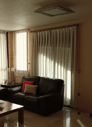 Cortinas beige - 2 unidades con barra
