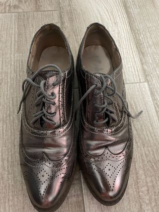 Zapatos Oxford Plata