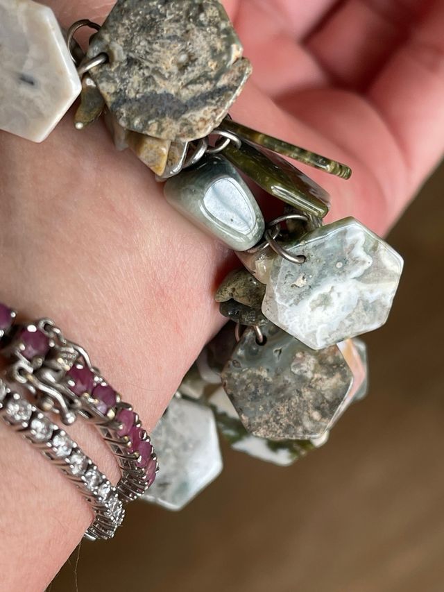 Bracciale e anello pietre dure vere