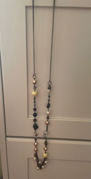 Collar largo perlas multicolor
