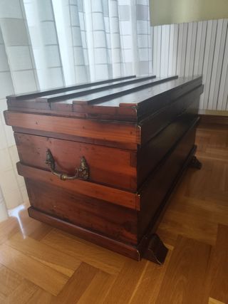 Baúl madera antiguo de roble