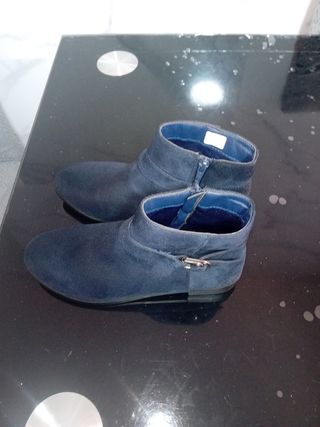 Botines mujer azul marino