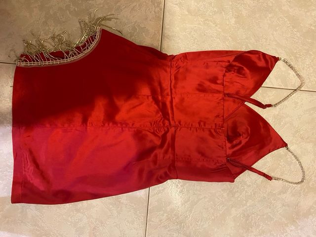 Vestito rosso cristalli