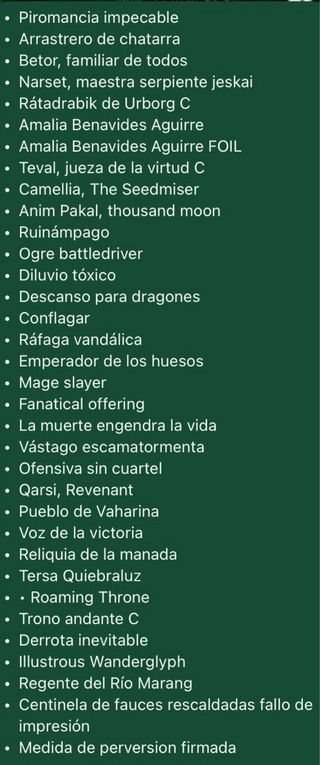 Cartas Magic. raras y ultrararas.