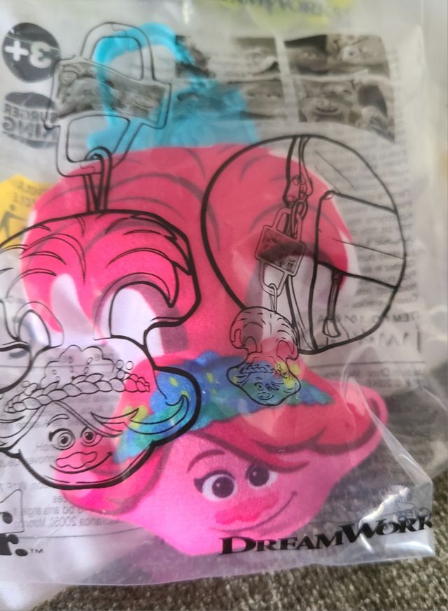 4 Llaveros Peluches Dreamworks Burger King