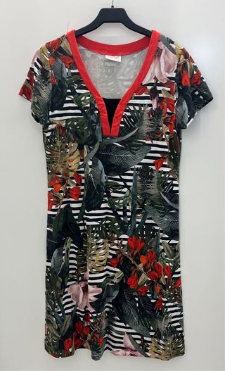 Vestido estampado tropical